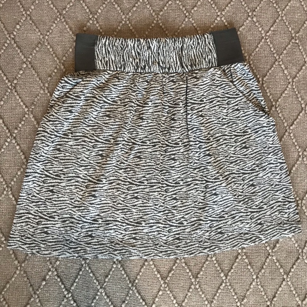 Black/Gray Zebra Skirt